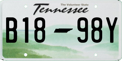 TN license plate B1898Y