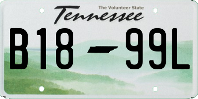 TN license plate B1899L