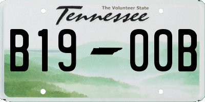 TN license plate B1900B
