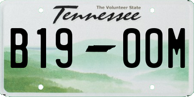 TN license plate B1900M