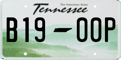 TN license plate B1900P