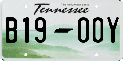 TN license plate B1900Y