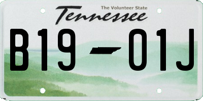 TN license plate B1901J