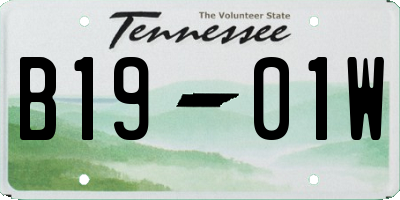 TN license plate B1901W
