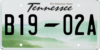 TN license plate B1902A