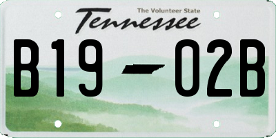 TN license plate B1902B