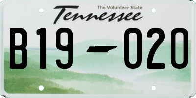 TN license plate B1902O