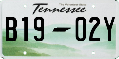 TN license plate B1902Y