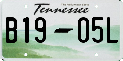 TN license plate B1905L