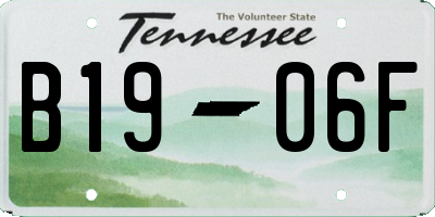 TN license plate B1906F