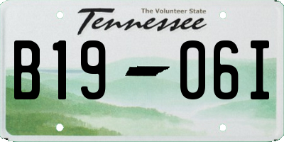 TN license plate B1906I