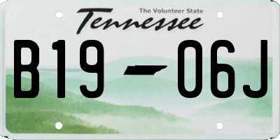 TN license plate B1906J