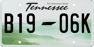 TN license plate B1906K