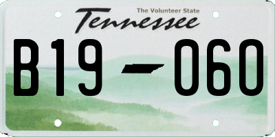 TN license plate B1906O