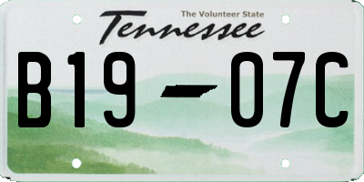 TN license plate B1907C