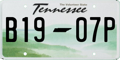 TN license plate B1907P