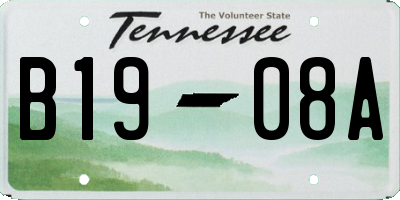 TN license plate B1908A