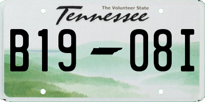TN license plate B1908I