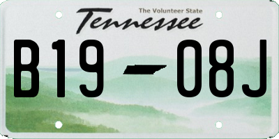 TN license plate B1908J