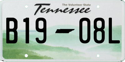 TN license plate B1908L