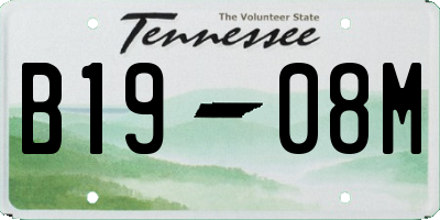 TN license plate B1908M