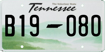 TN license plate B1908O