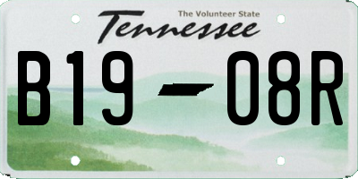 TN license plate B1908R