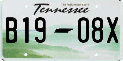 TN license plate B1908X