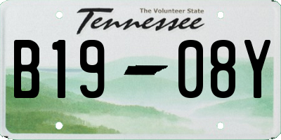 TN license plate B1908Y