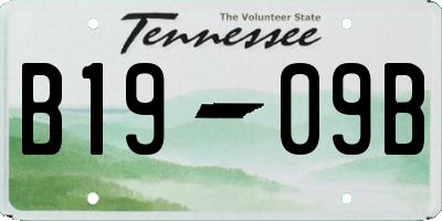 TN license plate B1909B