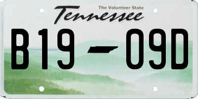 TN license plate B1909D
