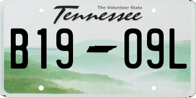 TN license plate B1909L