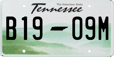 TN license plate B1909M