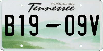 TN license plate B1909V