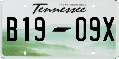 TN license plate B1909X