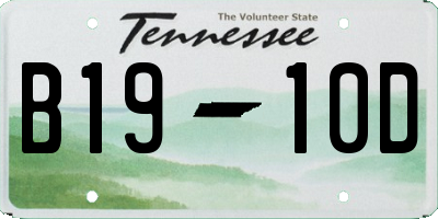 TN license plate B1910D