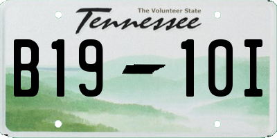 TN license plate B1910I