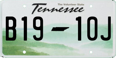 TN license plate B1910J