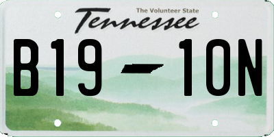 TN license plate B1910N
