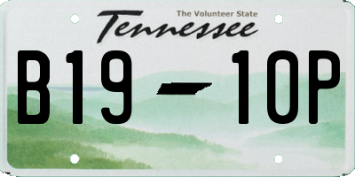 TN license plate B1910P