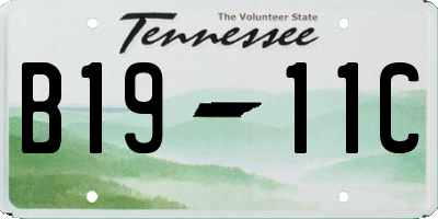 TN license plate B1911C