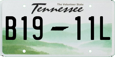 TN license plate B1911L