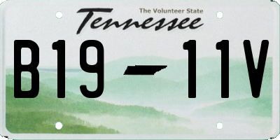 TN license plate B1911V