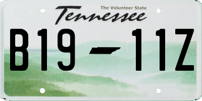 TN license plate B1911Z
