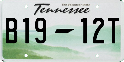 TN license plate B1912T