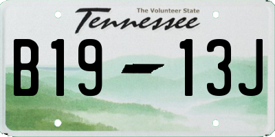 TN license plate B1913J