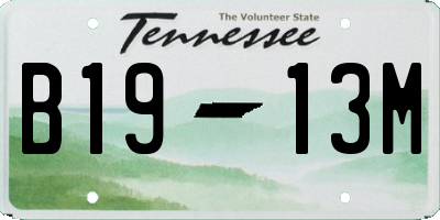 TN license plate B1913M