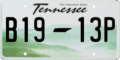TN license plate B1913P