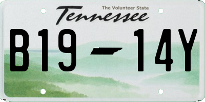 TN license plate B1914Y