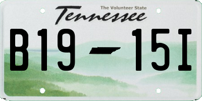 TN license plate B1915I
